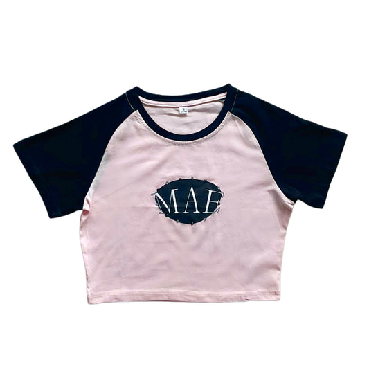 MAE Cropped Tee with Rhinestones